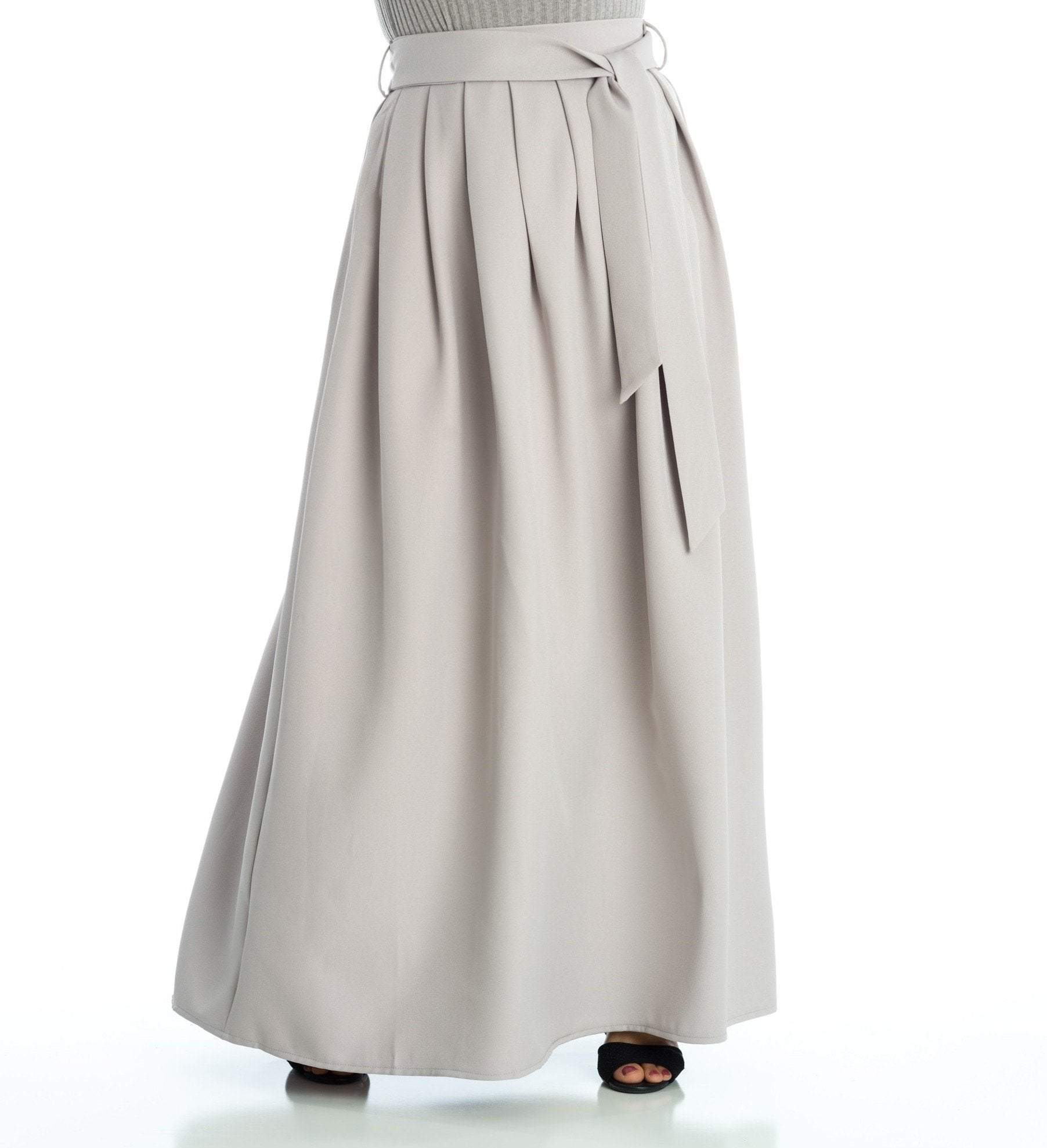 Light gray Fitted & flared skirt Kabayare