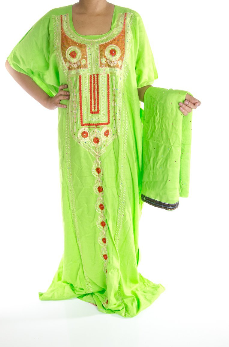 lime green embroidery Bati Kabayare