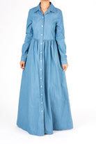 Long Sleeve Denim Maxi Dress Kabayare