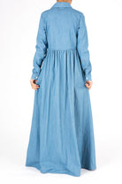 Long Sleeve Denim Maxi Dress Kabayare
