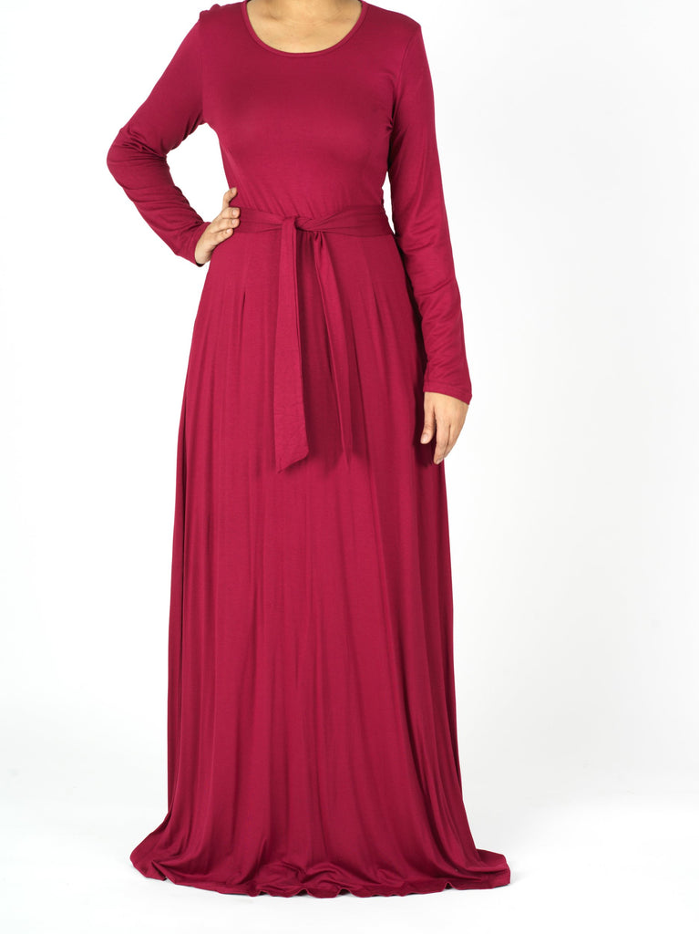 long sleeve jersey maxi dress Kabayare