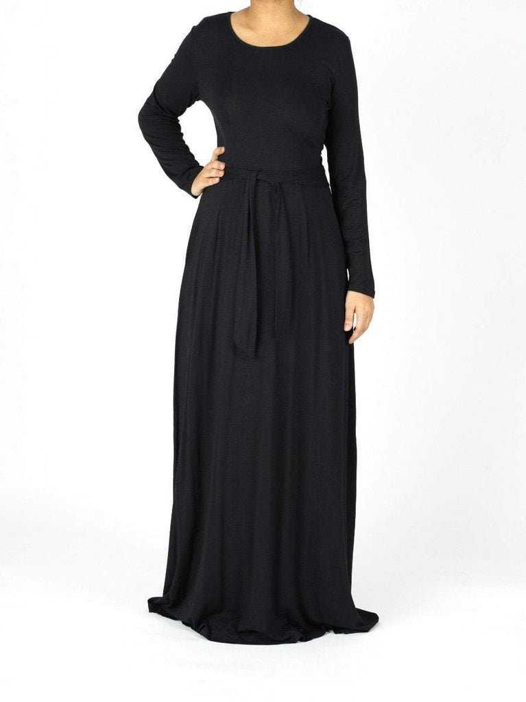 long sleeve jersey maxi dress Kabayare