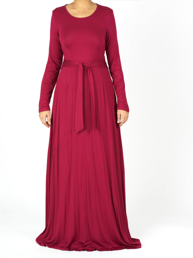 long sleeve jersey maxi dress Kabayare