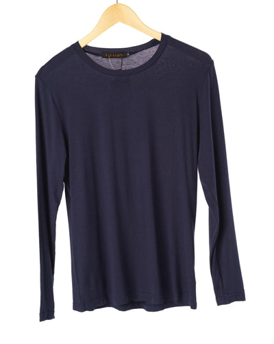 Navy Blue Modest Long Sleeve Soft Jersey Tee