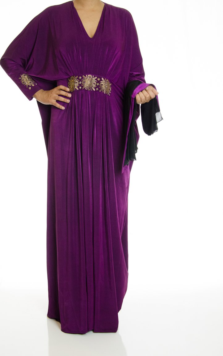 Loral Butterfly Jersey Abaya Kabayare