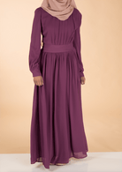 Magenta georgette chiffon dress Kabayare