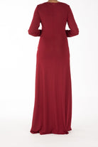Maroon Drapes Maxi Dress Kabayare