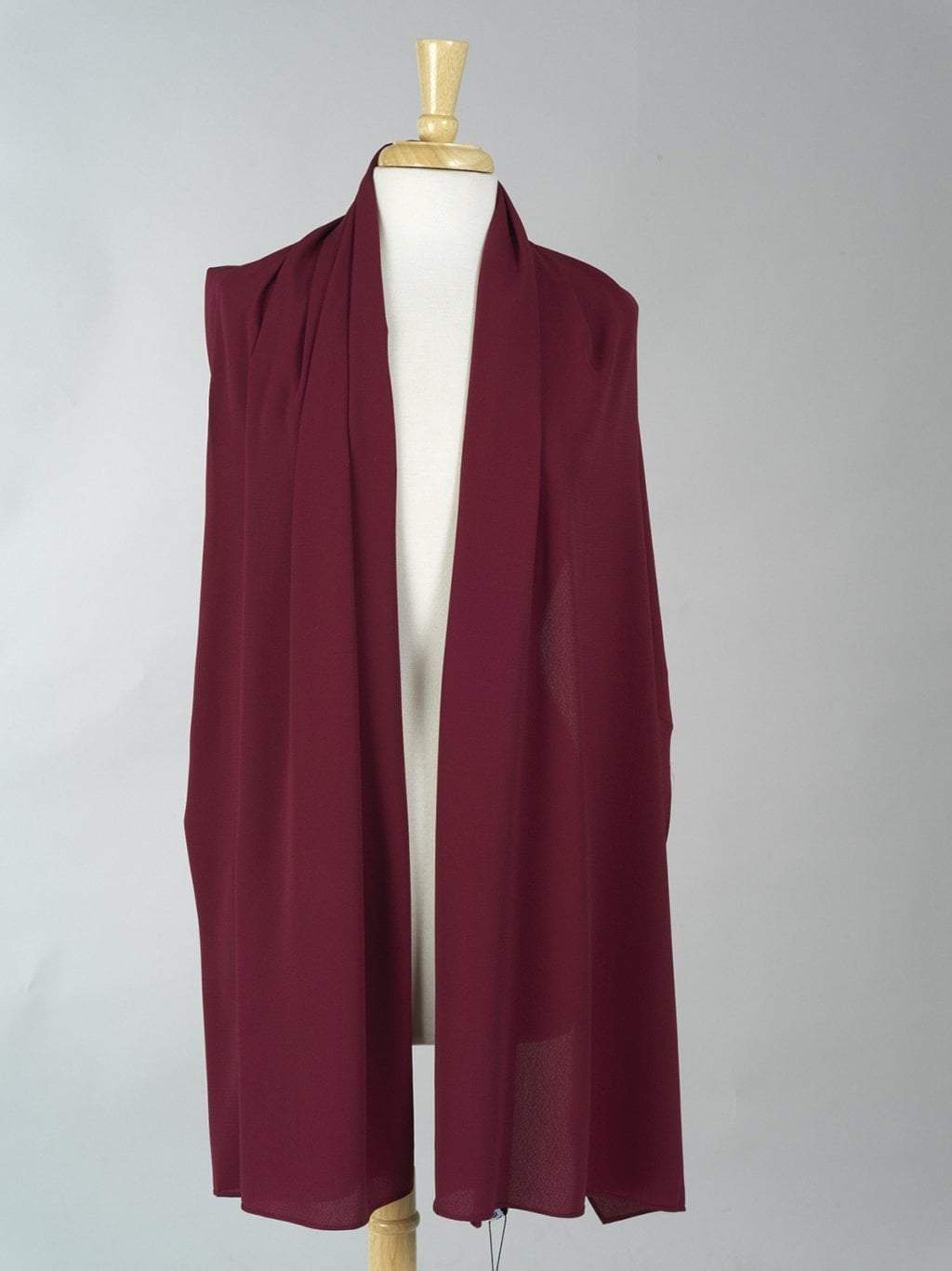 Maroon Fabulous crepe Hijab Kabayare