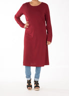 Maroon Midi Dress Kabayare