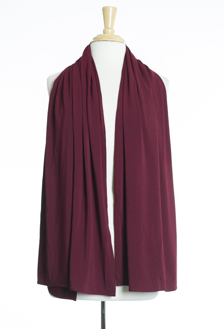 Maroon Milk Silk Hijab Kabayare