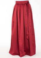 Maroon Sash Maxi Skirt Kabayare