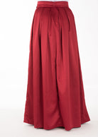 Maroon Sash Maxi Skirt Kabayare