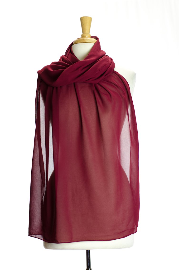 Maroon Simple Suzanne Scarf Kabayare