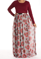 Maroon sweetheart Maxi Dress Kabayare
