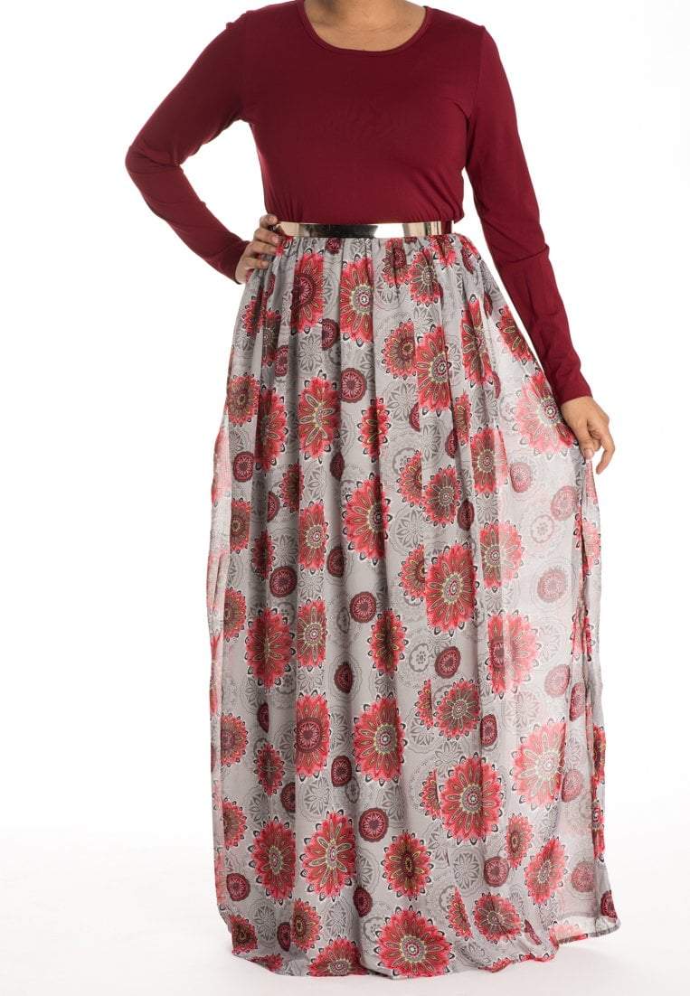 Maroon sweetheart Maxi Dress Kabayare