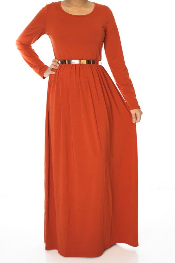Marsala Milk Silk Maxi Dress Kabayare