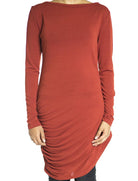 Marsala Twist Drape Top Kabayare
