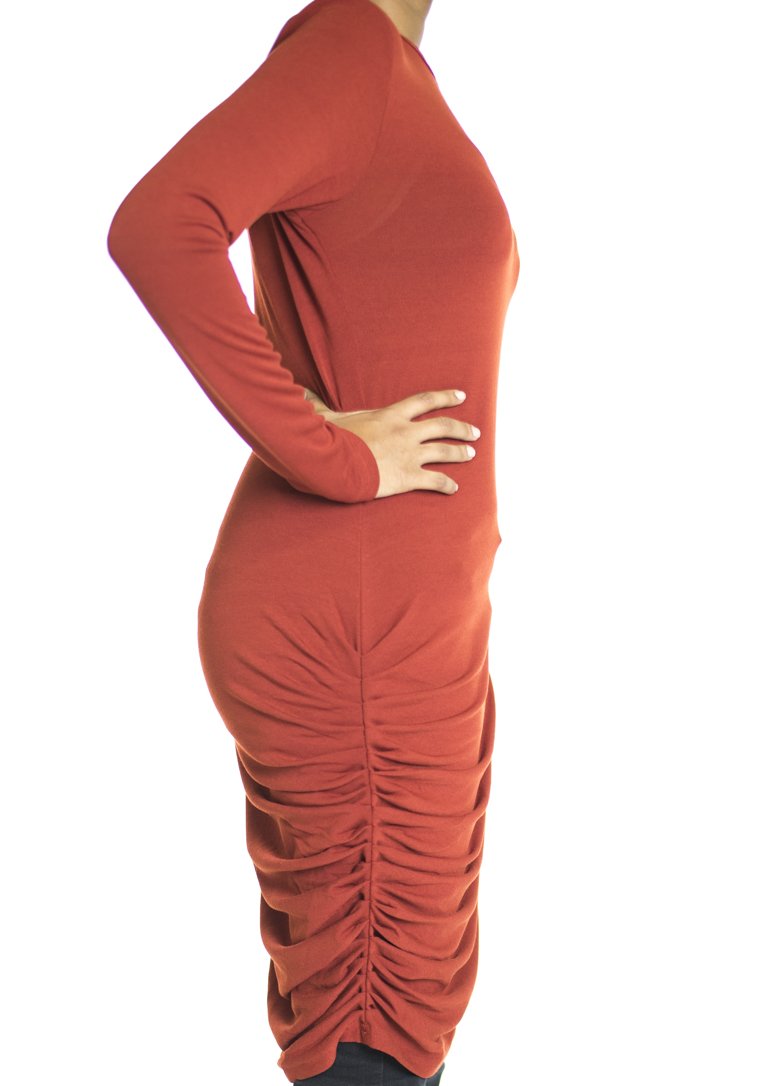 Marsala Twist Drape Top Kabayare