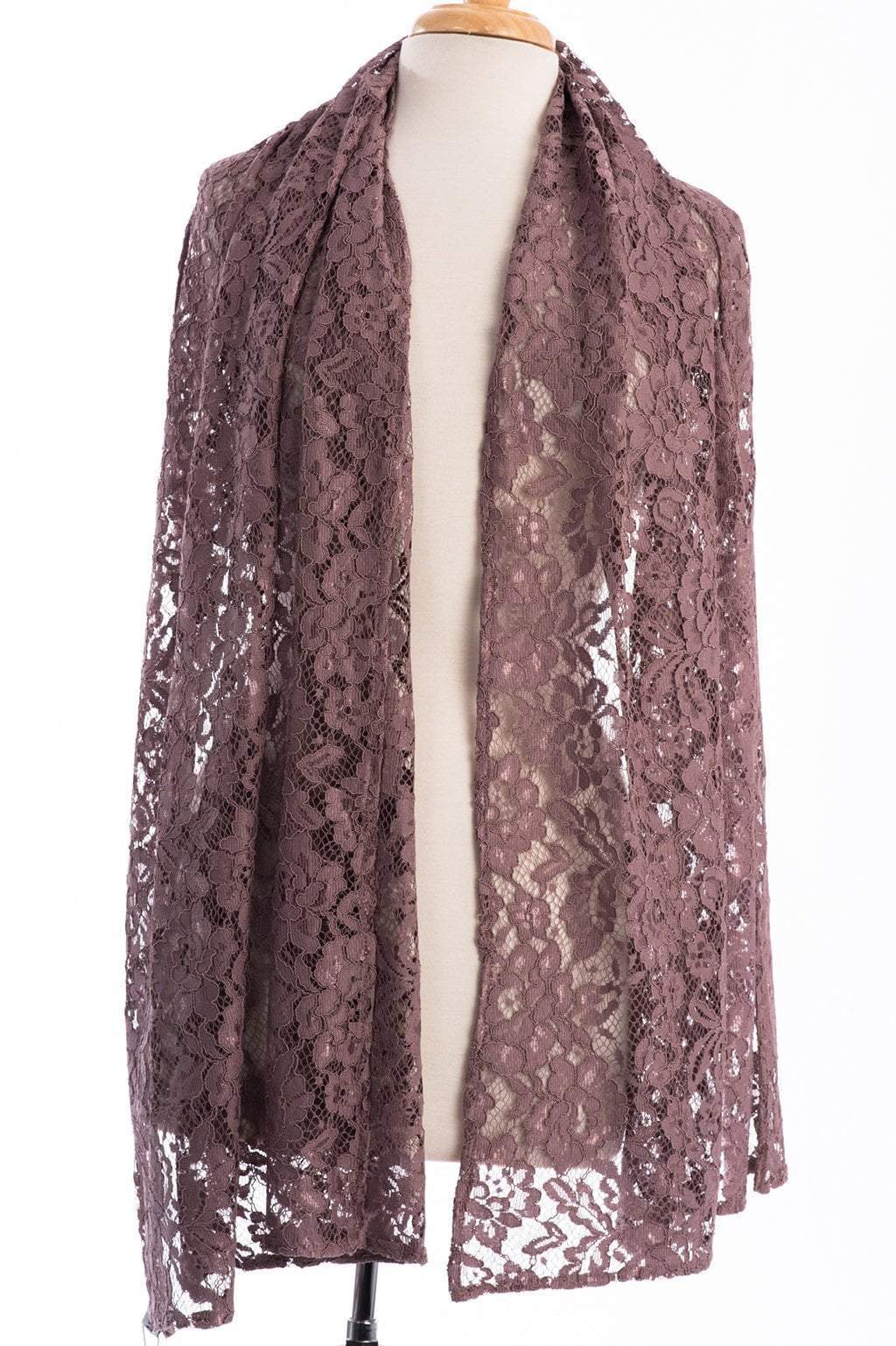 Mauve  Lace hijab Kabayare