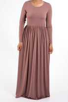 Mauve Milk Silk Maxi Dress / Pockets Kabayare