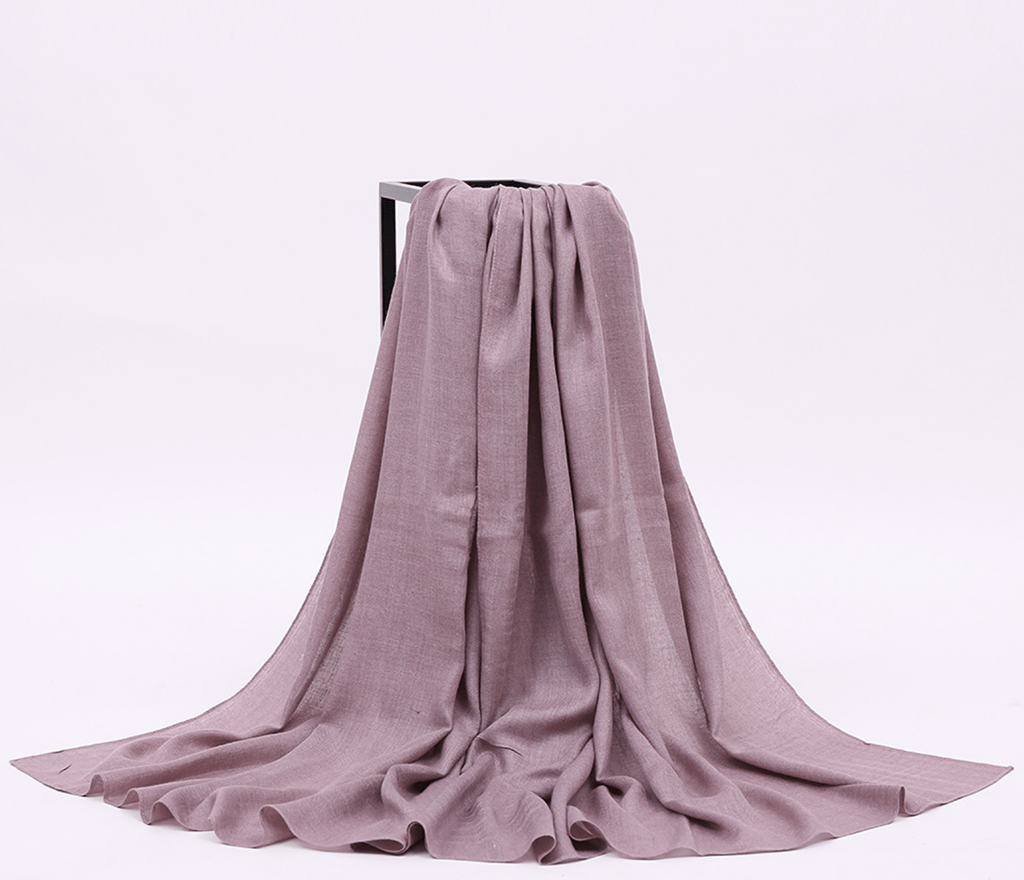 Mauve Solid Viscose hijab Kabayare