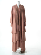 Maze crystal tiered abaya Kabayare