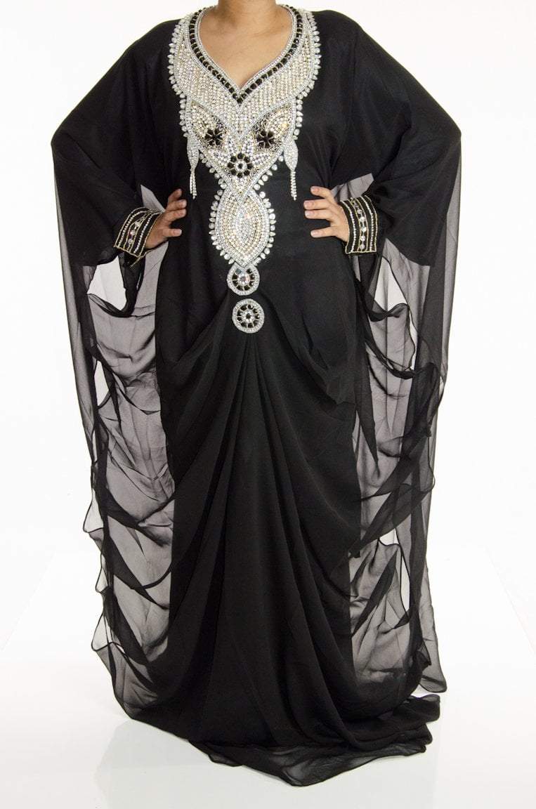 Midnight Swarovski Kaftan Kabayare
