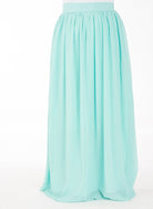 Mint basic chiffon Maxi Skirt Kabayare