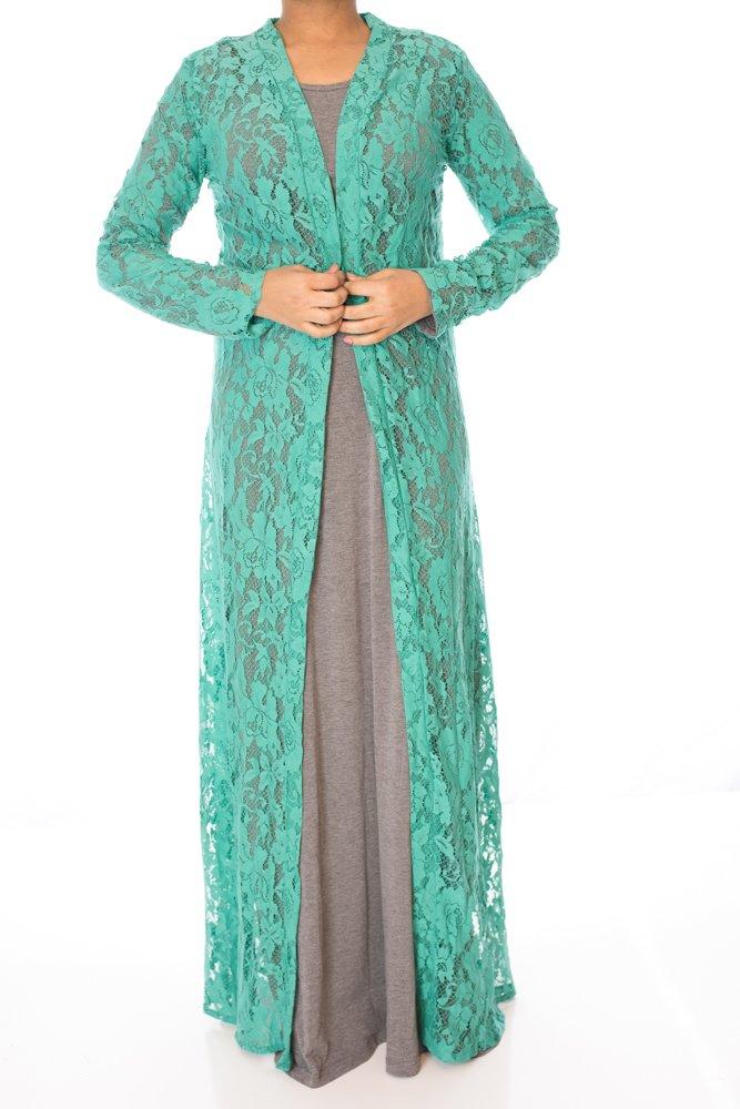 Mint Lace Maxi Cardigan Kabayare