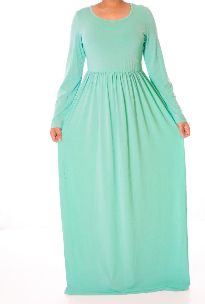 Mint Milk Silk Maxi Dress Kabayare
