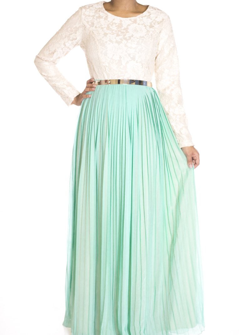 Mint Vintage pleated dress Kabayare
