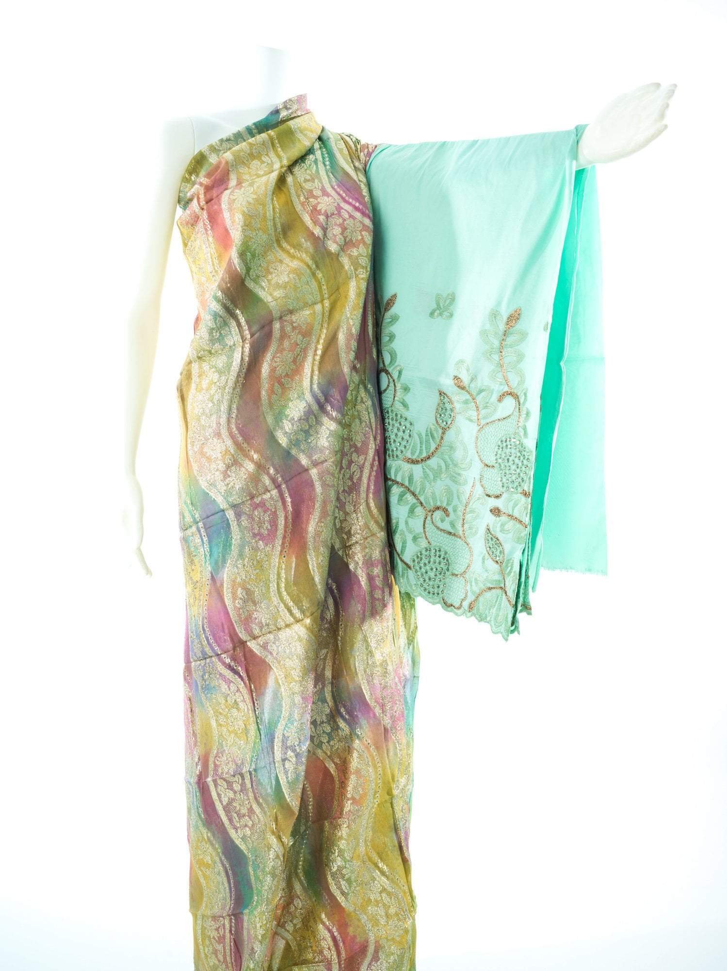 Mint waves colorful Fransawi inpired dirac set Kabayare