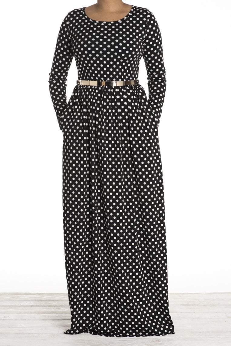 Miss Polka-Dots Maxi Dress Kabayare