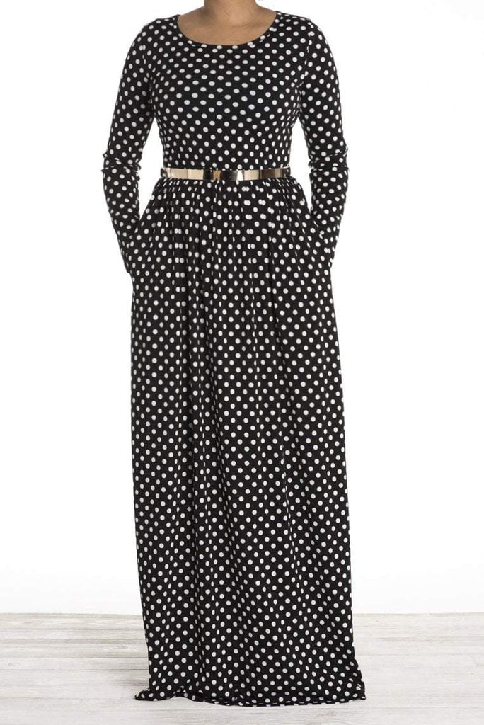 Miss Polka-Dots Maxi Dress Kabayare