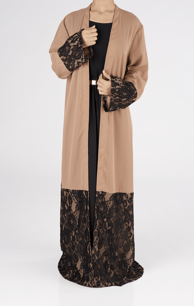Mocha Bella Lace Kimono Kabayare