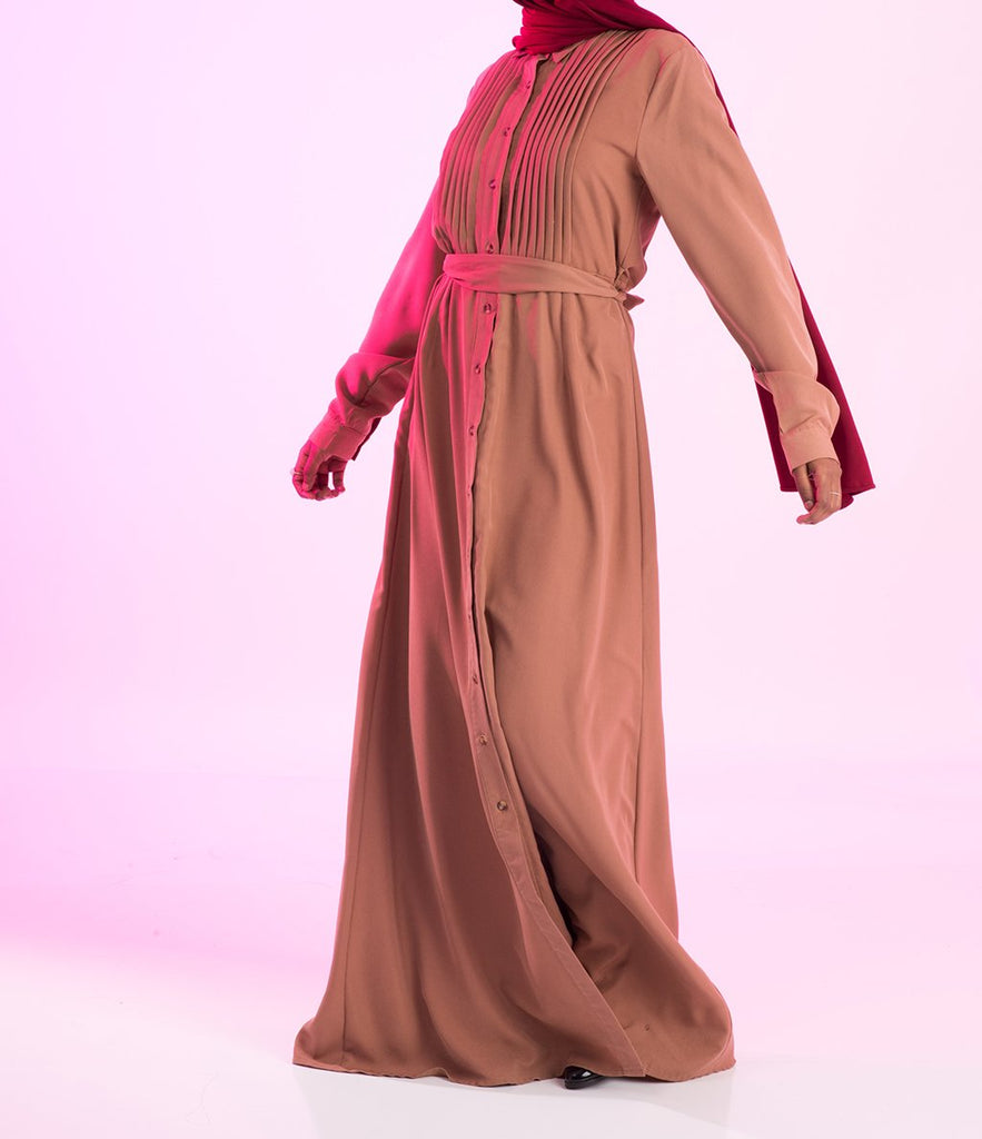 Mocha Button-Down Maxi cardigan Kabayare
