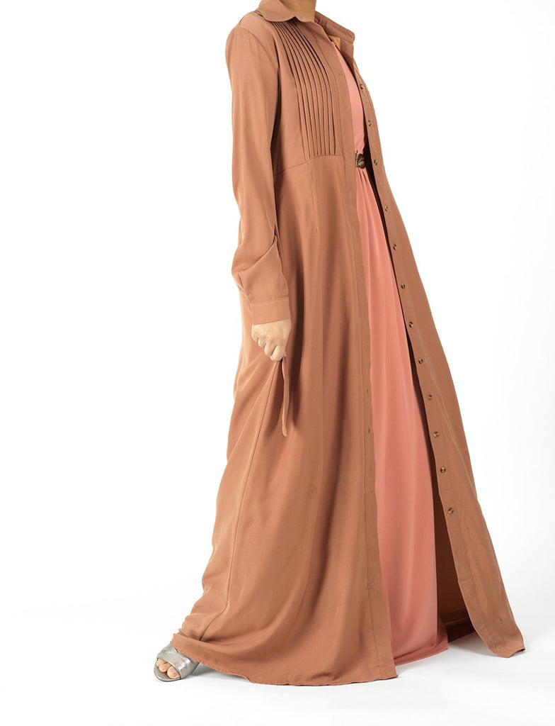 Mocha Button-Down Maxi cardigan Kabayare