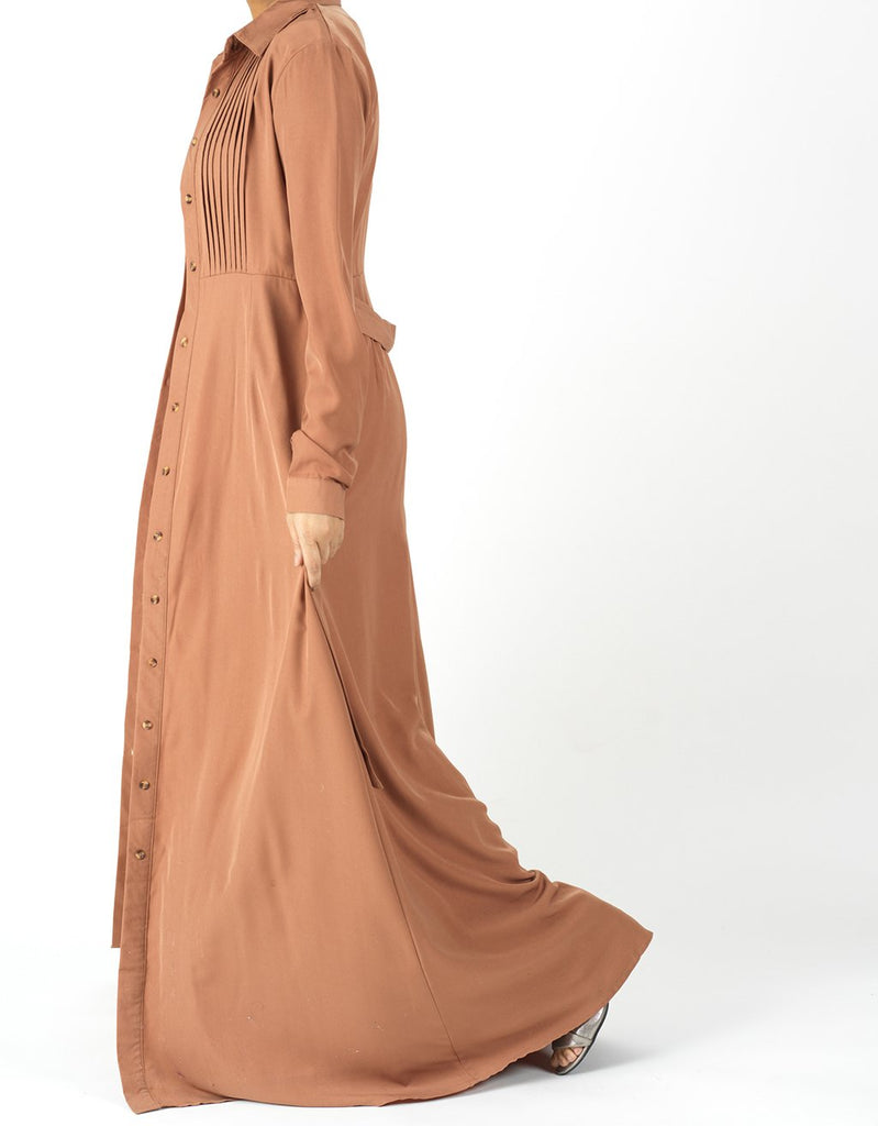 Mocha Button-Down Maxi cardigan Kabayare