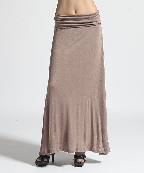Mocha Jersey Maxi Skirt Kabayare