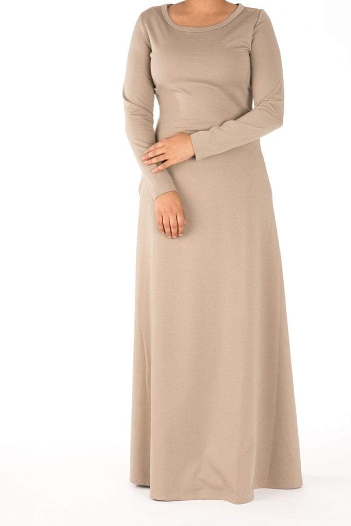 Mocha Modern Cut Dress Kabayare