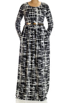 Modern Abstract Maxi Dress Kabayare