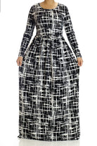 Modern Abstract Maxi Dress Kabayare