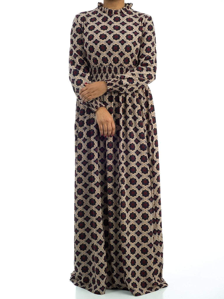 Moroccan scrunched maxi dress Kabayare