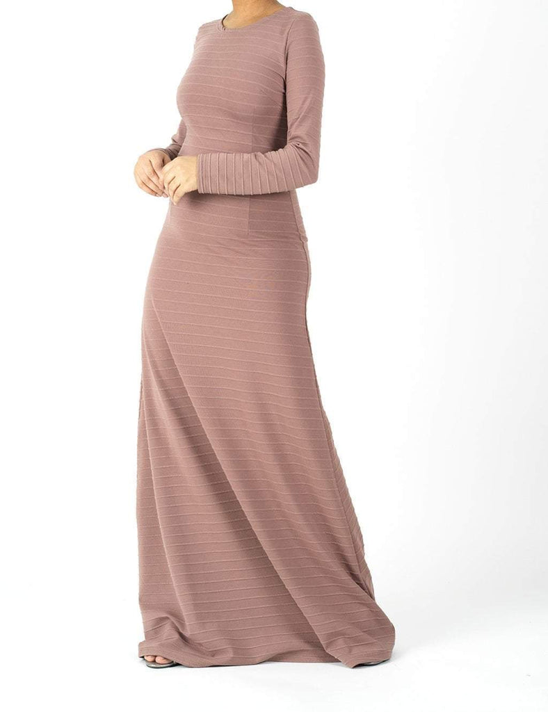 Muave Bodycon Long Sleeve Maxi Dress Kabayare