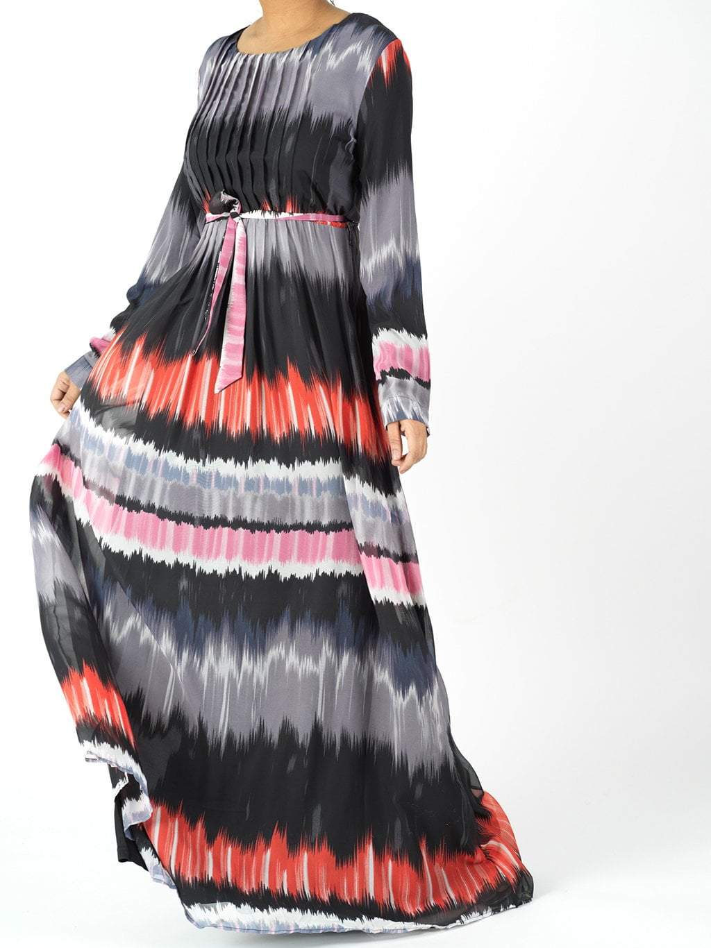 Multi-color long sleeve Maxi dress Kabayare