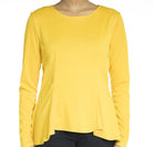 Mustard Hi-low Peplum Top Kabayare