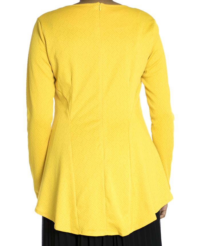 Mustard Hi-low Peplum Top Kabayare