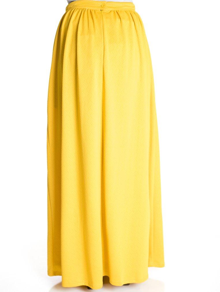 Mustard textured Maxi Skirt Kabayare