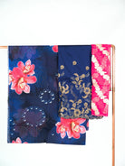 Navy and Pink Floral Will digital dirac Kabayare