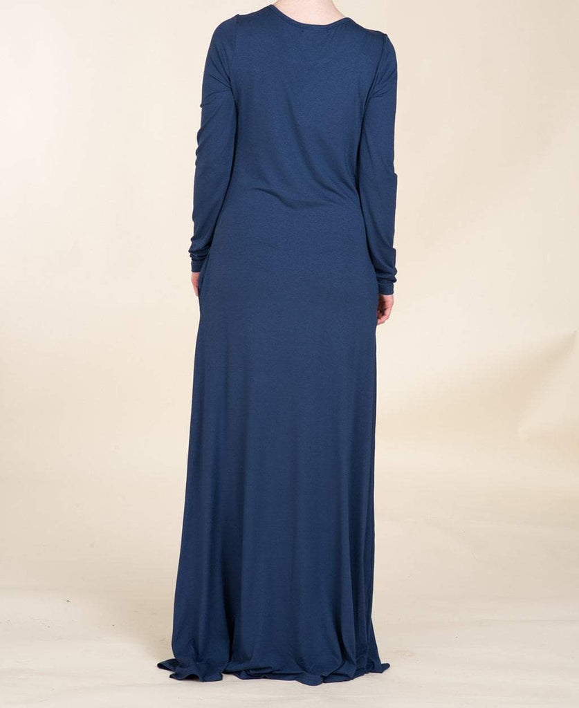 Navy Blue Cotton Candy Dress Kabayare